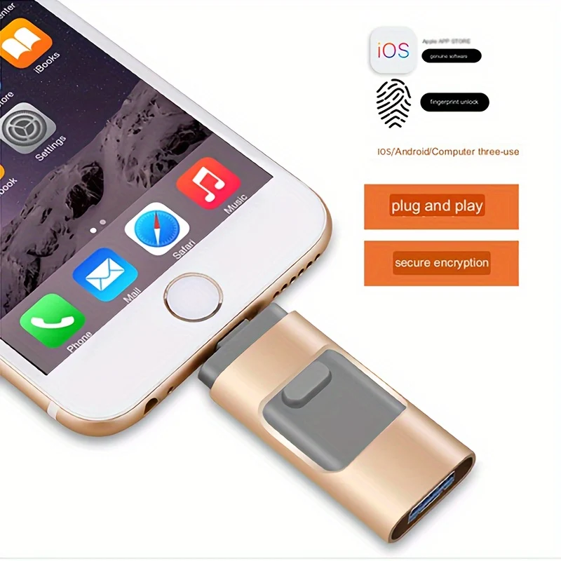 Chiavetta USB, Chiavetta USB Per Memoria Dati Esterna, Chiavetta USB Compatibile Con Telefono, Pad, Android, PC E Altri Dispositivi