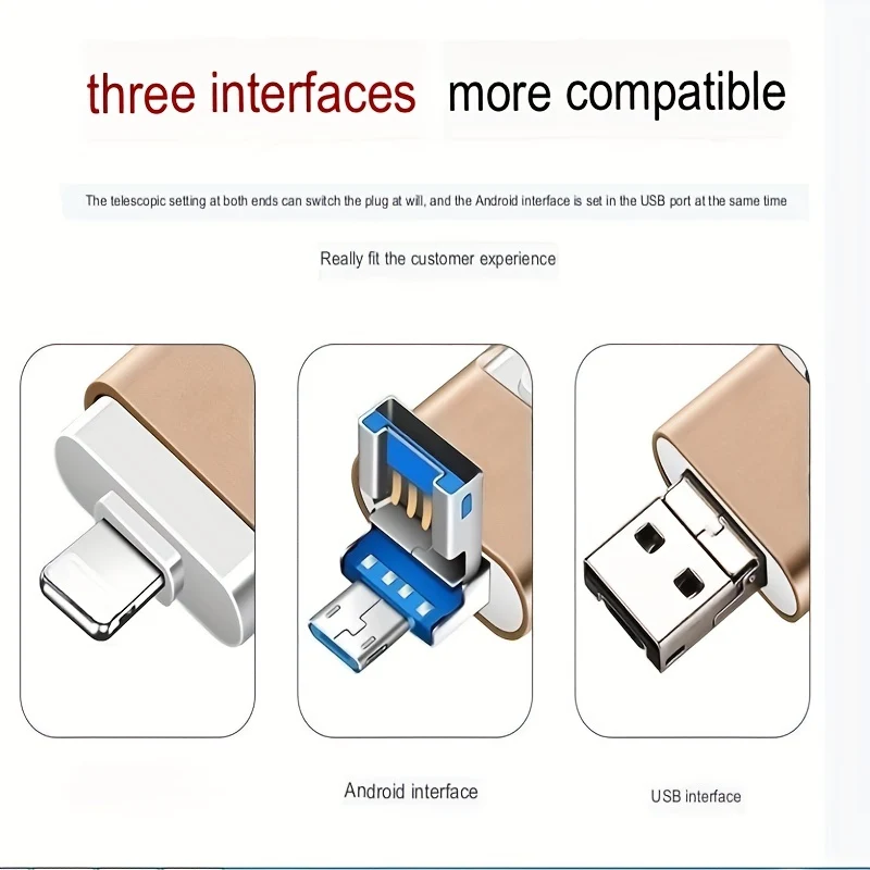 Chiavetta USB, Chiavetta USB Per Memoria Dati Esterna, Chiavetta USB Compatibile Con Telefono, Pad, Android, PC E Altri Dispositivi