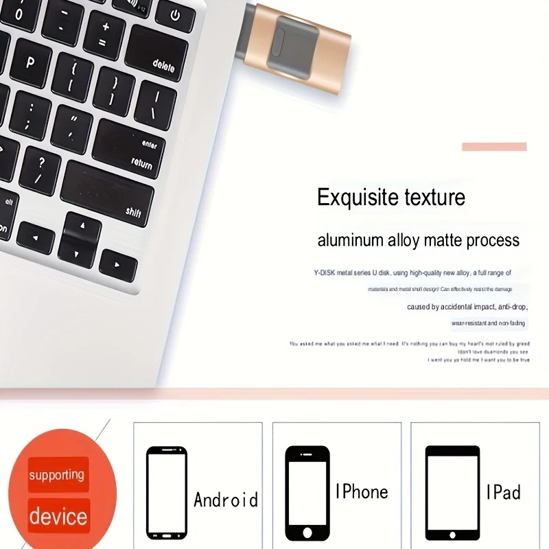 Chiavetta USB, Chiavetta USB Per Memoria Dati Esterna, Chiavetta USB Compatibile Con Telefono, Pad, Android, PC E Altri Dispositivi