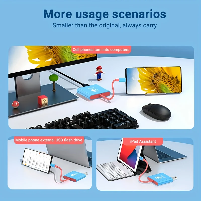 Switch Dock Per Switch Docking Station Per TV, Portatile Per Switch TV Adattatore Dock Di Ricarica USB C, Hub Di Uscita Interfaccia Da Tipo C A 4K HD Per Switch OLED/Steam Deck/Samsung DeX