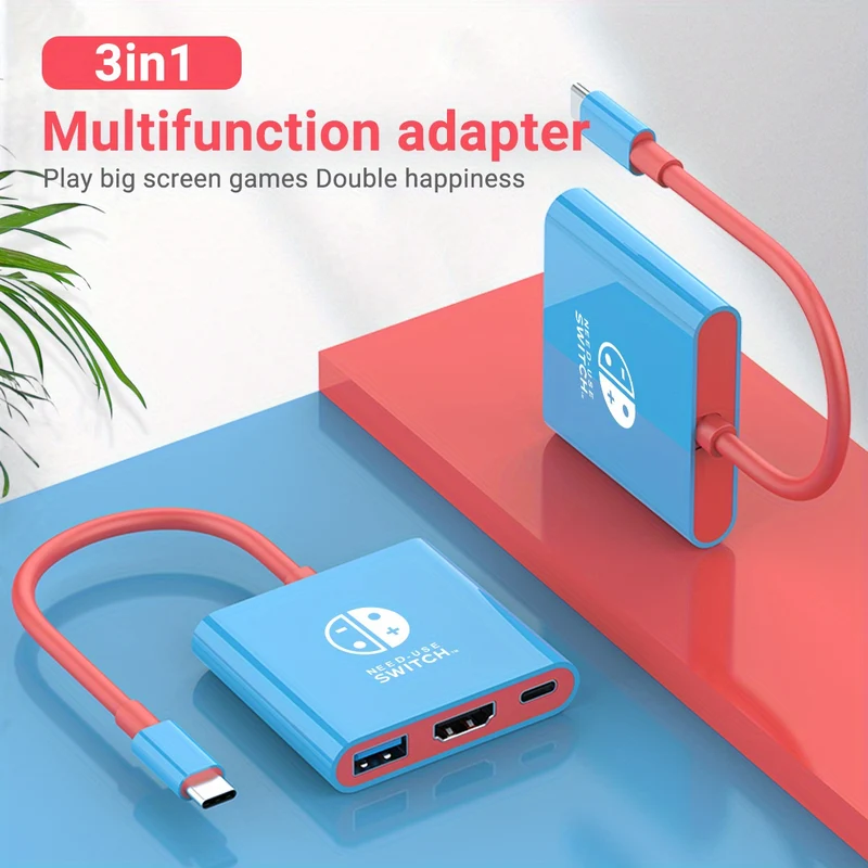 Switch Dock Per Switch Docking Station Per TV, Portatile Per Switch TV Adattatore Dock Di Ricarica USB C, Hub Di Uscita Interfaccia Da Tipo C A 4K HD Per Switch OLED/Steam Deck/Samsung DeX