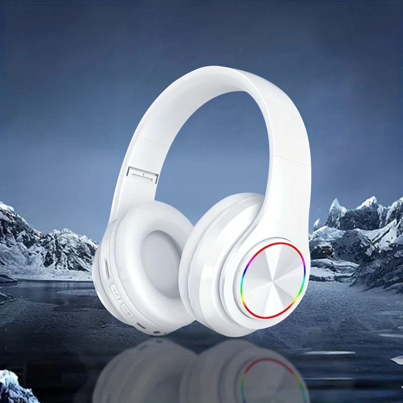 B39 Cuffie Wireless A Emissione Di Luce: Luci A LED Colorate, FM, Slot Per Schede SD, Cablate Per Scuola, Tablet, PC, TV, Cellulari E Viaggi - Regalo Perfetto Per Compleanno, Pasqua E Ragazzo/fidanzata!