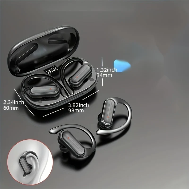 CIRCE Cuffie per sport all'aria aperta A520 Auricolari TWS con driver HQ da 13 mm / 0,51 pollici, controllo touch, cuffie da gioco per Android IOS