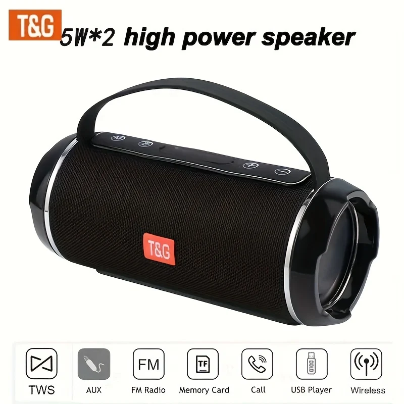 TG116C Altoparlante Compatibile Wireless Verticale Portatile Da Esterno, Lettore Musicale Con Altoparlante A Cubo Piccolo, Supporto Musica Radio USB/TF/FM, Altoparlante Stereo Ultra Basso, Connessione