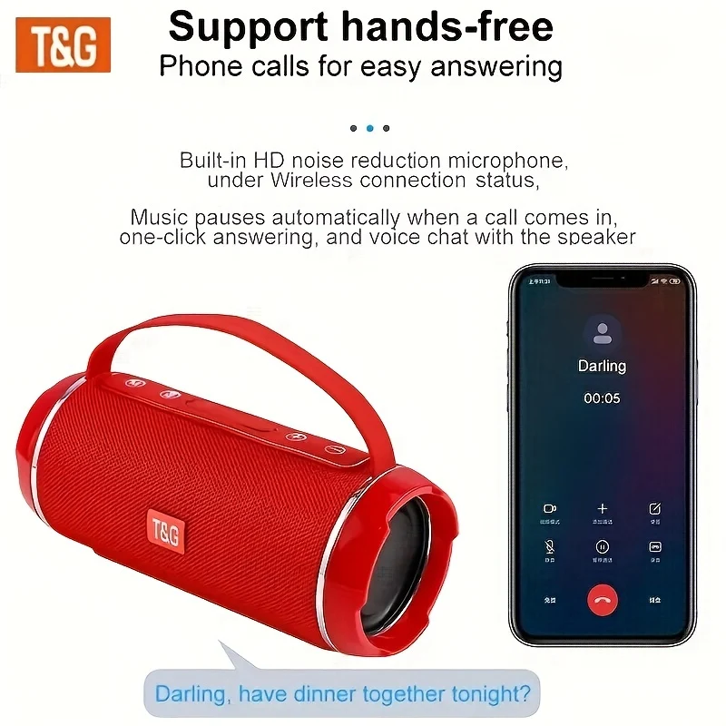 TG116C Altoparlante Compatibile Wireless Verticale Portatile Da Esterno, Lettore Musicale Con Altoparlante A Cubo Piccolo, Supporto Musica Radio USB/TF/FM, Altoparlante Stereo Ultra Basso, Connessione