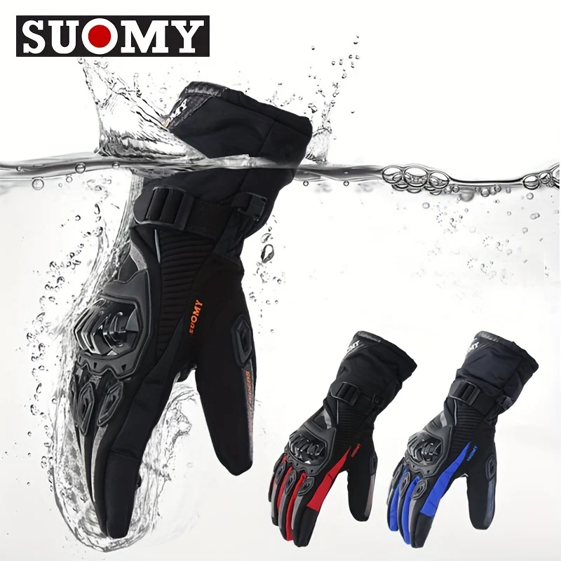 Guanti invernali per moto Mantieni caldo l'equipaggiamento da motocross antivento impermeabile Moto Motorbike Guanti touch screen sportivi all'aperto