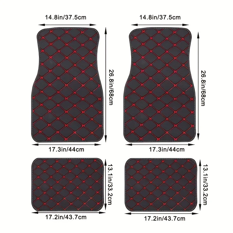 4pz Tappetini Per Auto, Universali Anteriori E Posteriori Impermeabili, Set Completo Di Tappetini Auto In Pelle PU, Accessori Per Interni Auto