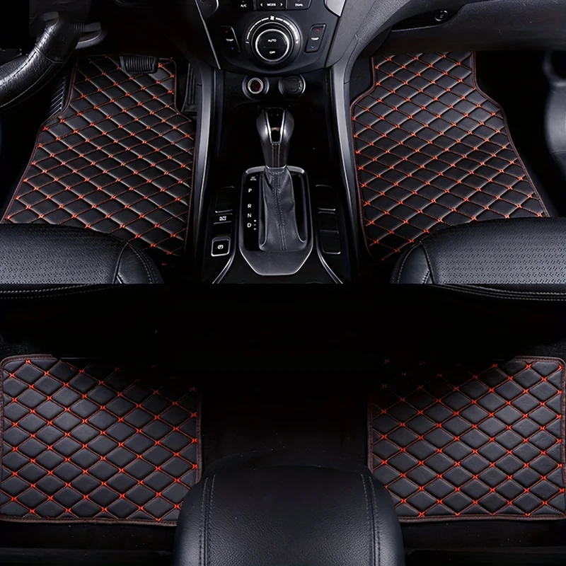 4 pz. Tappetini per auto universali impermeabili anteriori posteriori set completo tappeti per auto accessori per tappeti in pelle interni