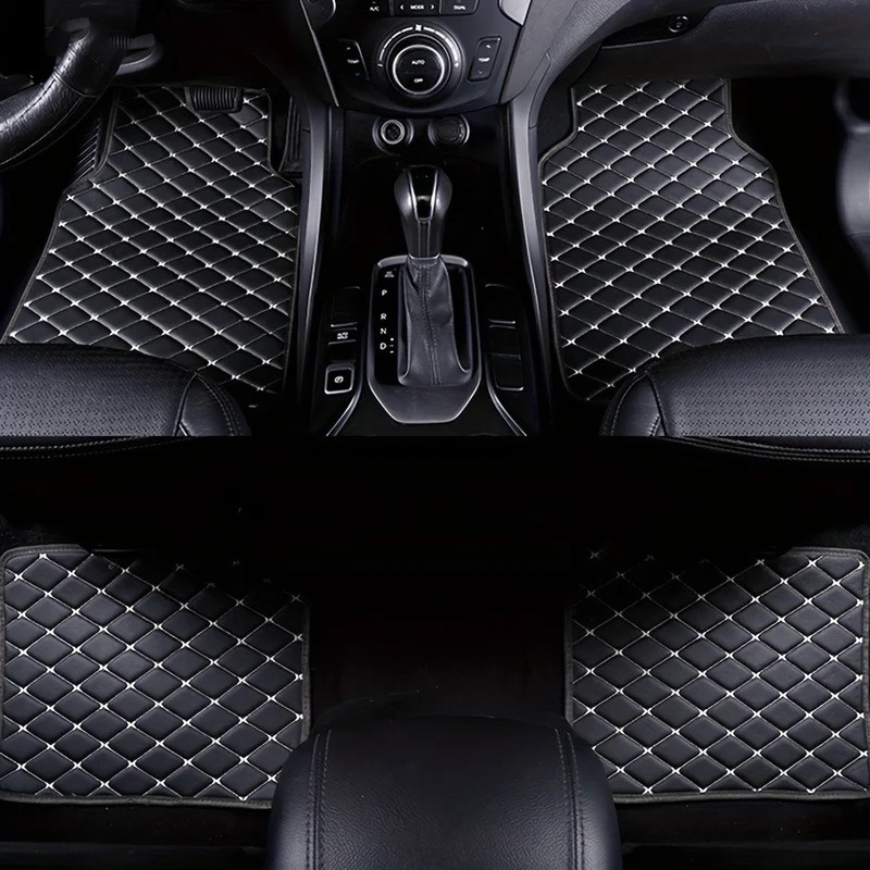 4 pz. Tappetini per auto universali impermeabili anteriori posteriori set completo tappeti per auto accessori per tappeti in pelle interni