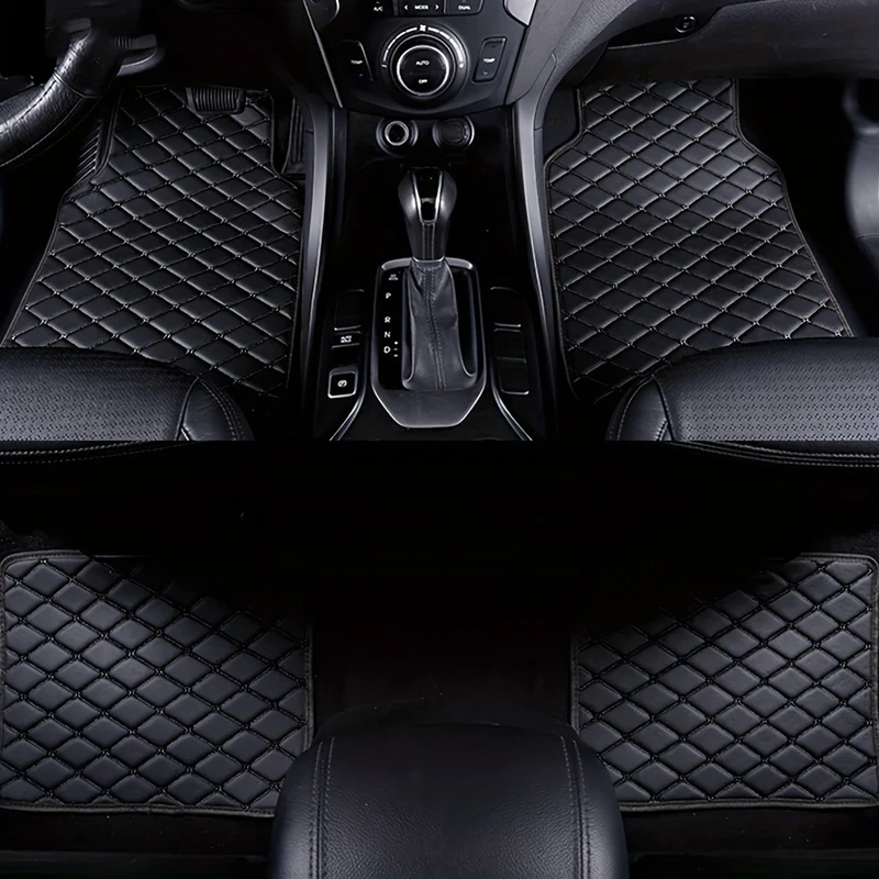 4 pz. Tappetini per auto universali impermeabili anteriori posteriori set completo tappeti per auto accessori per tappeti in pelle interni
