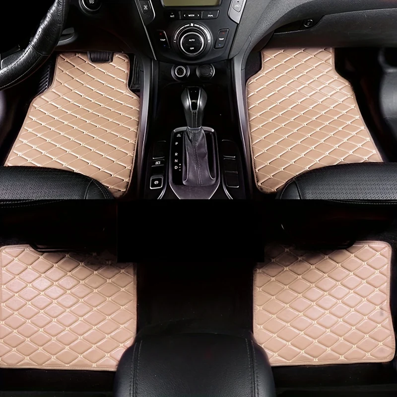 4 pz. Tappetini per auto universali impermeabili anteriori posteriori set completo tappeti per auto accessori per tappeti in pelle interni