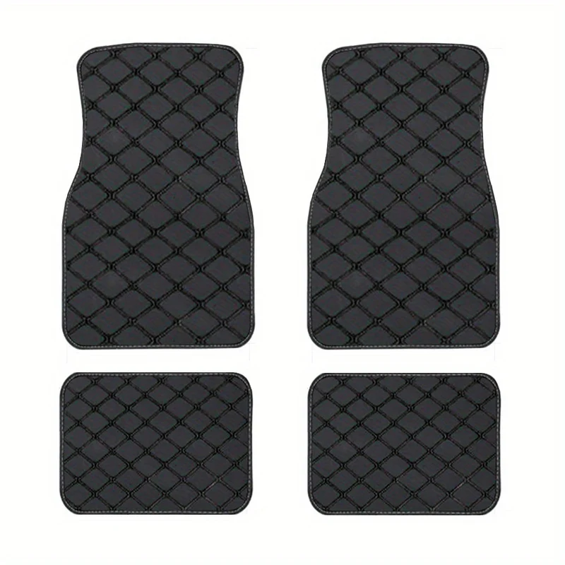 4 pz. Tappetini per auto universali impermeabili anteriori posteriori set completo tappeti per auto accessori per tappeti in pelle interni
