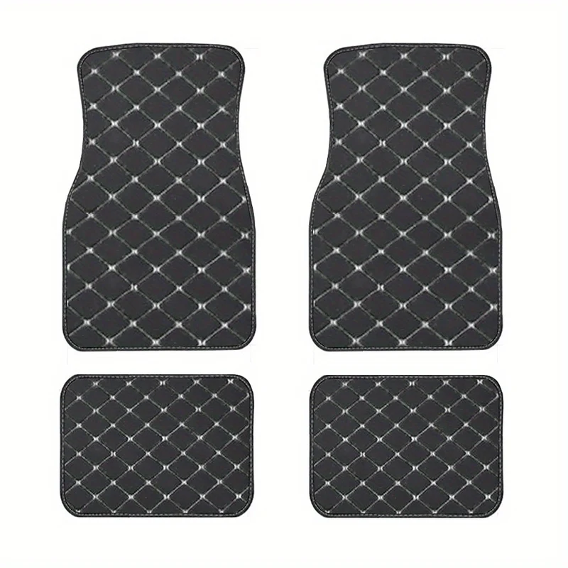 4 pz. Tappetini per auto universali impermeabili anteriori posteriori set completo tappeti per auto accessori per tappeti in pelle interni