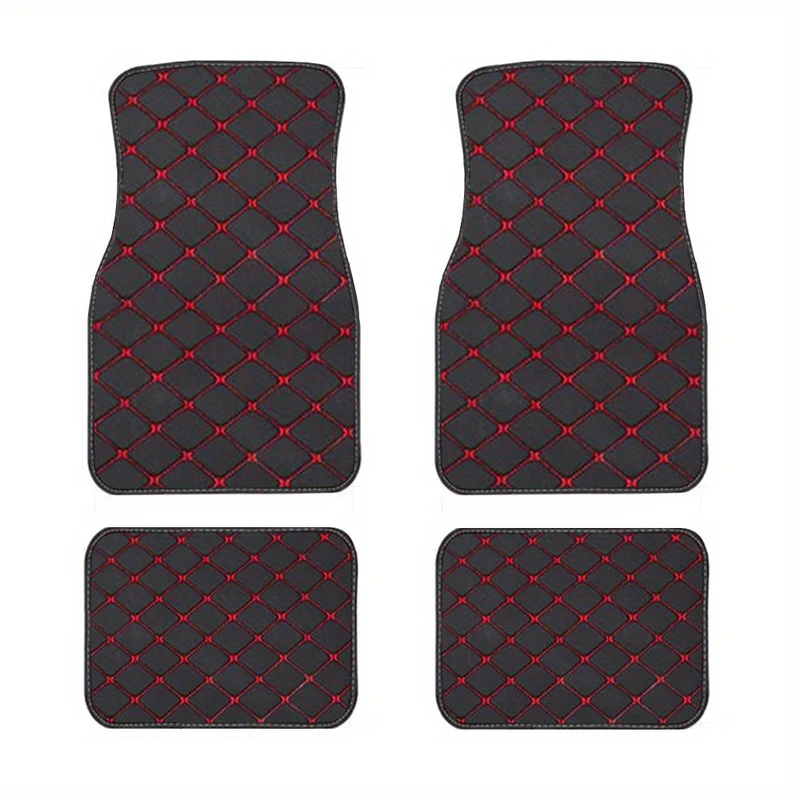 4 pz. Tappetini per auto universali impermeabili anteriori posteriori set completo tappeti per auto accessori per tappeti in pelle interni