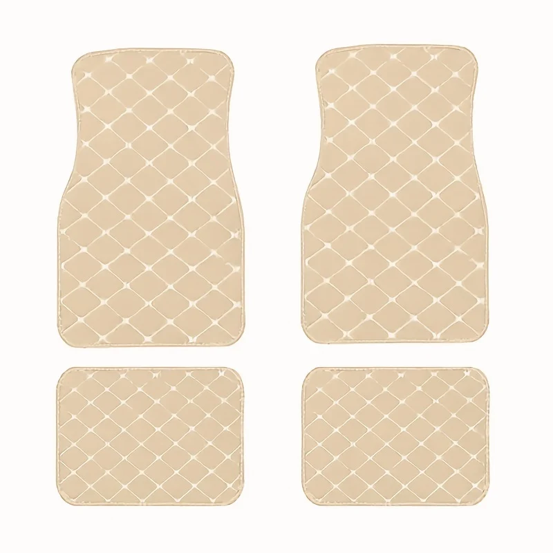 4 pz. Tappetini per auto universali impermeabili anteriori posteriori set completo tappeti per auto accessori per tappeti in pelle interni