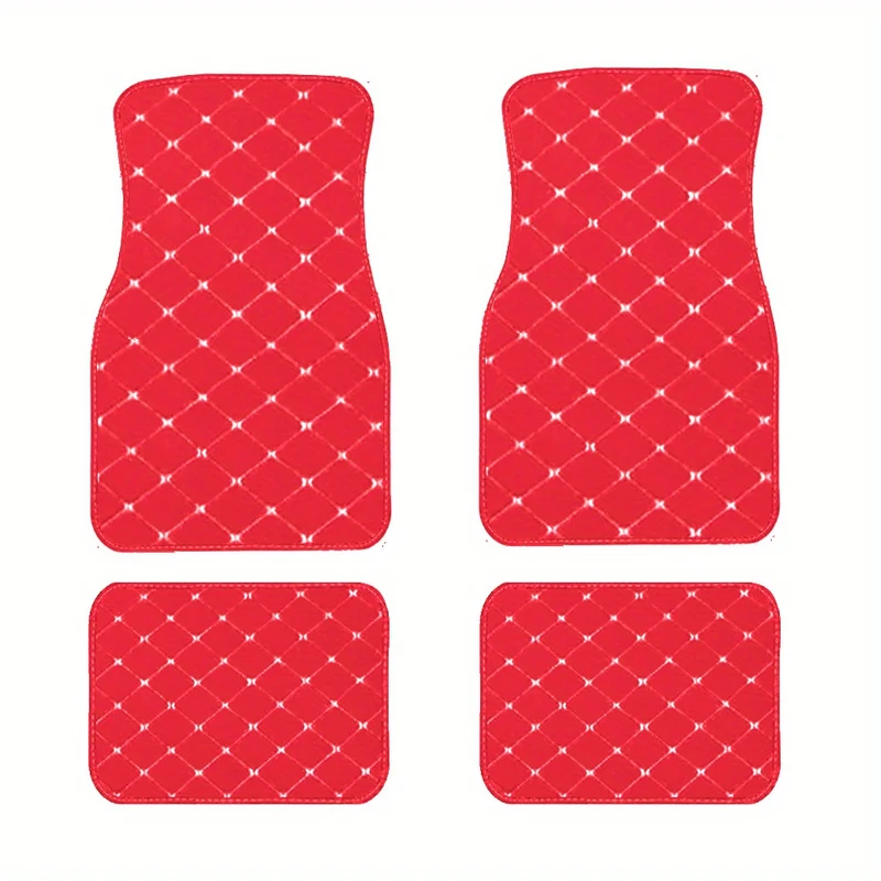 4 pz. Tappetini per auto universali impermeabili anteriori posteriori set completo tappeti per auto accessori per tappeti in pelle interni