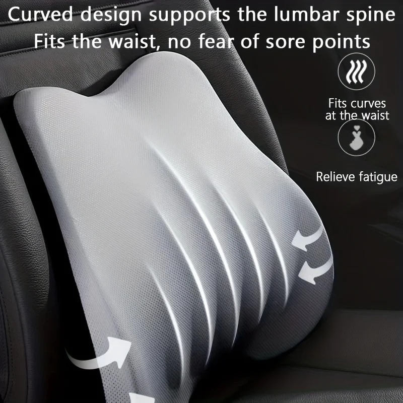 Cuscino Lombare Del Poggiatesta Dell'auto Cuscino Per Il Collo Dell'auto In Memory Foam Importato Ad Alto Rimbalzo Al 100% Supporto Per La Vita Cuscino Per Seggiolino Auto Di Fascia Alta