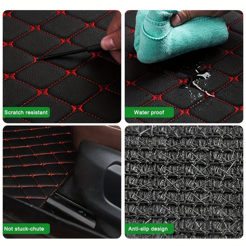 4pz Tappetini Per Auto, Universali Anteriori E Posteriori Impermeabili, Set Completo Di Tappetini Auto In Pelle PU, Accessori Per Interni Auto