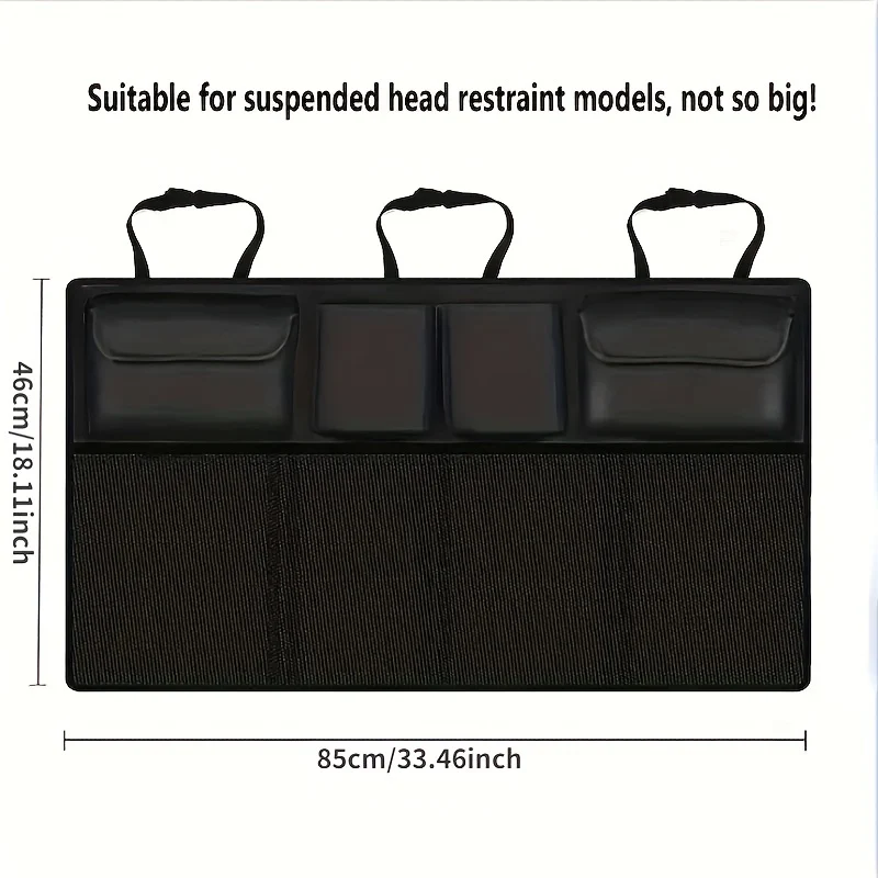 Organizer da appendere al bagagliaio dell'auto, organizer da appendere al bagagliaio dell'auto con 8 grandi borse portaoggetti, capacità extra large, organizer per bagagliaio impermeabile per auto SUV