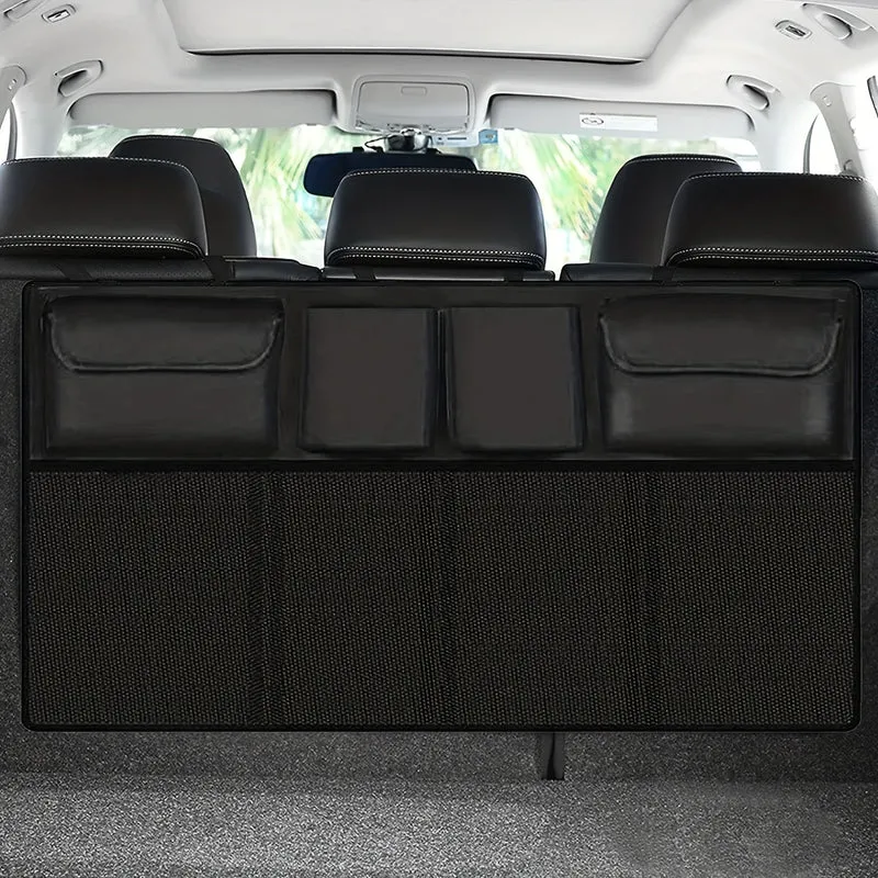 Organizer da appendere al bagagliaio dell'auto, organizer da appendere al bagagliaio dell'auto con 8 grandi borse portaoggetti, capacità extra large, organizer per bagagliaio impermeabile per auto SUV