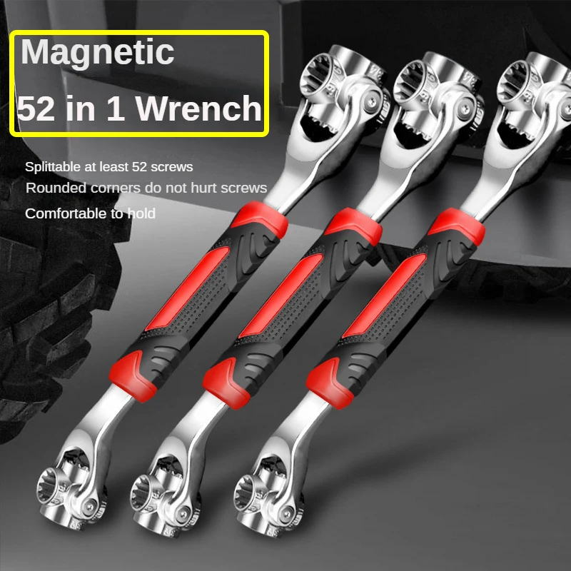 1pc Chiave A Tubo, 121,92/132,08 Cm 1 Chiave A Bussola Universale Rotazione A 360 Gradi Chiave Multifunzione Utensili Manuali Chiave Magnetica Strumenti Di Riparazione Automatica