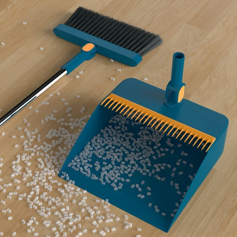 2 pz./set 48,8 pollici manico lungo Scopa e Paletta per la casa, set scopa otatable, spazzare cucina pavimento in legno peli di animali domestici, pulizia forniture per interni