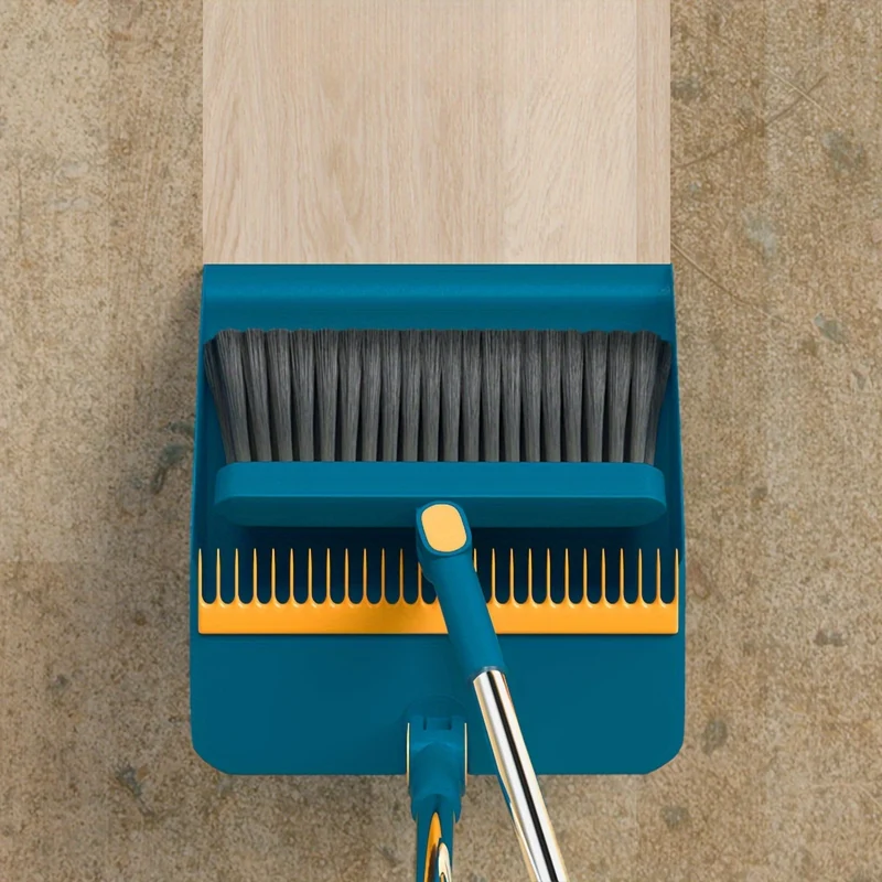 2 pz./set 48,8 pollici manico lungo Scopa e Paletta per la casa, set scopa otatable, spazzare cucina pavimento in legno peli di animali domestici, pulizia forniture per interni
