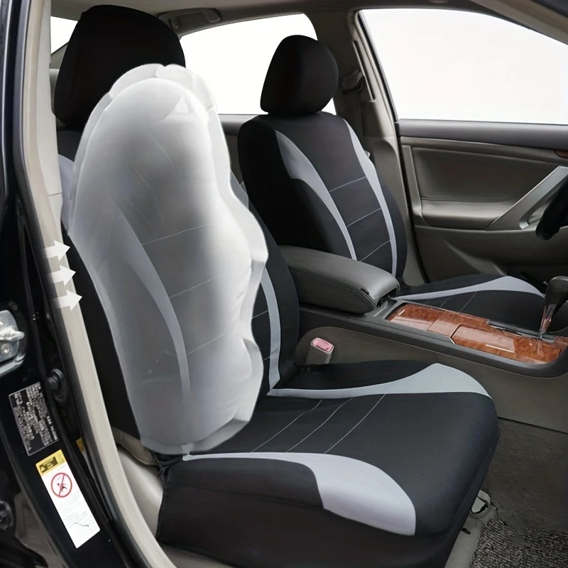 Coprisedili 9 pezzi Set Cuscino per auto Accessori auto Sedile Proteggi SUV Van Camion Cinque posti Airbag universale Sicuro Nero Grigio Rosa Blu Rosso