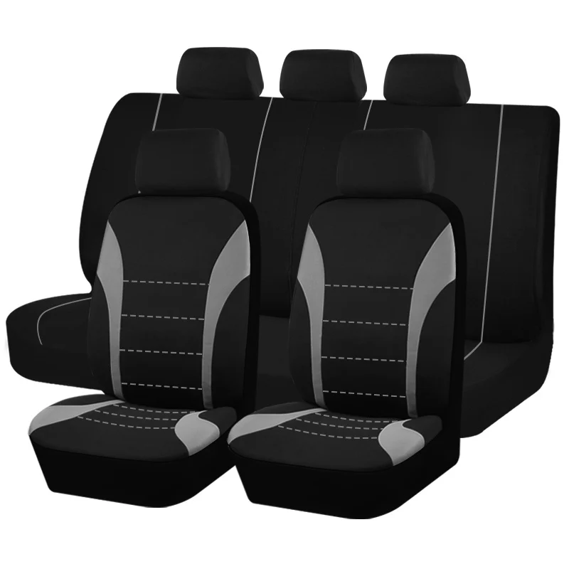 Coprisedili 9 pezzi Set Cuscino per auto Accessori auto Sedile Proteggi SUV Van Camion Cinque posti Airbag universale Sicuro Nero Grigio Rosa Blu Rosso