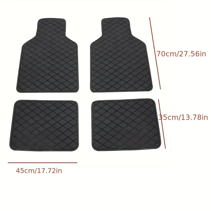 Tappetino impermeabile universale, set anteriore e posteriore (4 pz.). Tappetini in pelle, accessori per auto