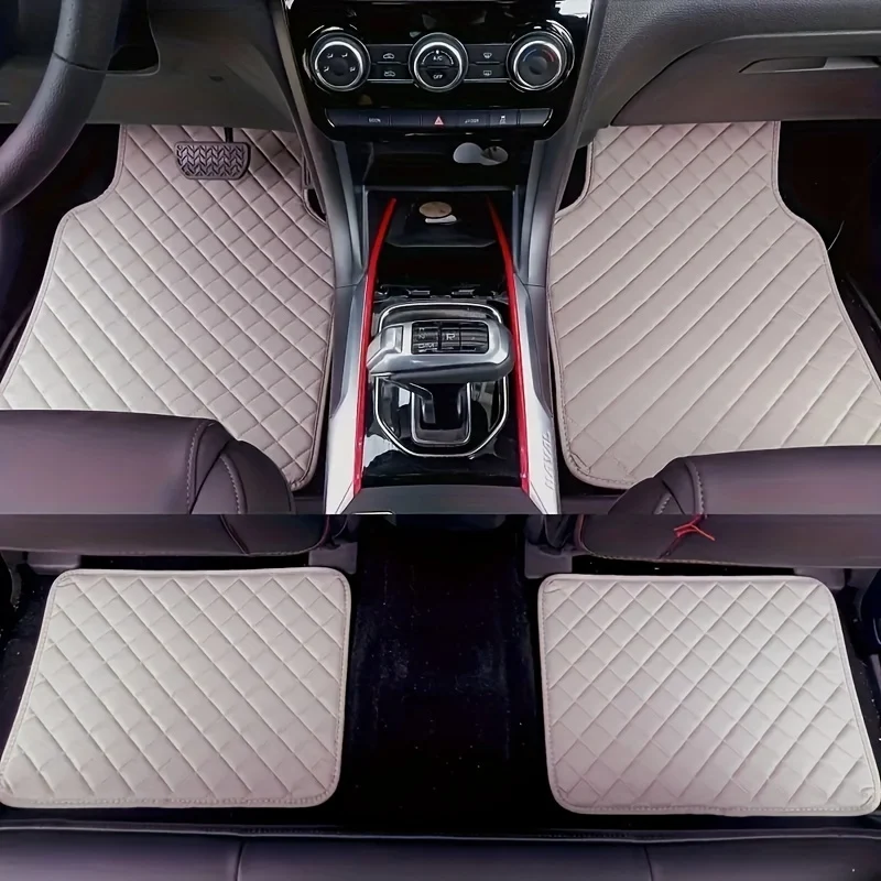 Tappetino impermeabile universale, set anteriore e posteriore (4 pz.). Tappetini in pelle, accessori per auto