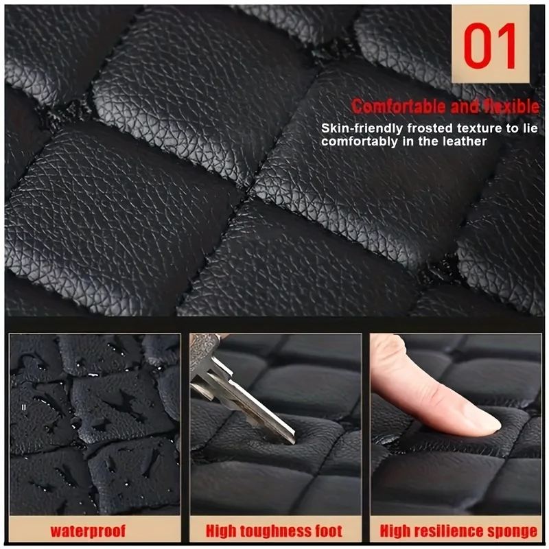 Tappetino impermeabile universale, set anteriore e posteriore (4 pz.). Tappetini in pelle, accessori per auto