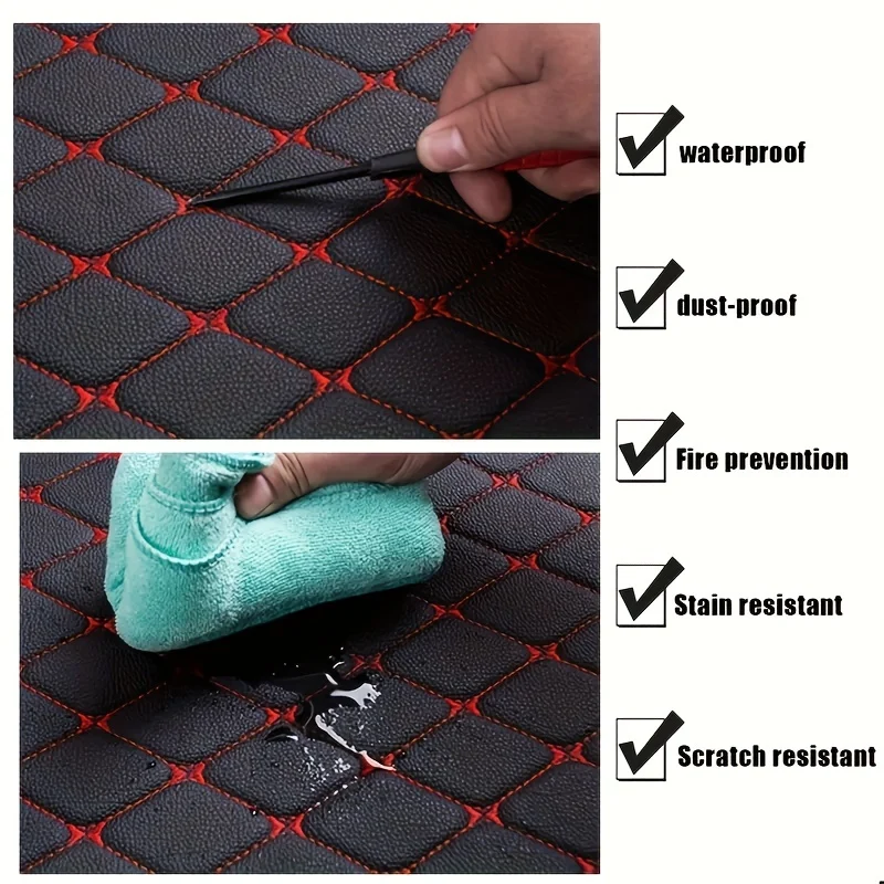 Tappetino impermeabile universale, set anteriore e posteriore (4 pz.). Tappetini in pelle, accessori per auto