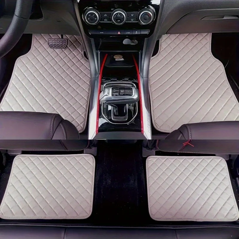 Tappetino impermeabile universale, set anteriore e posteriore (4 pz.). Tappetini in pelle, accessori per auto