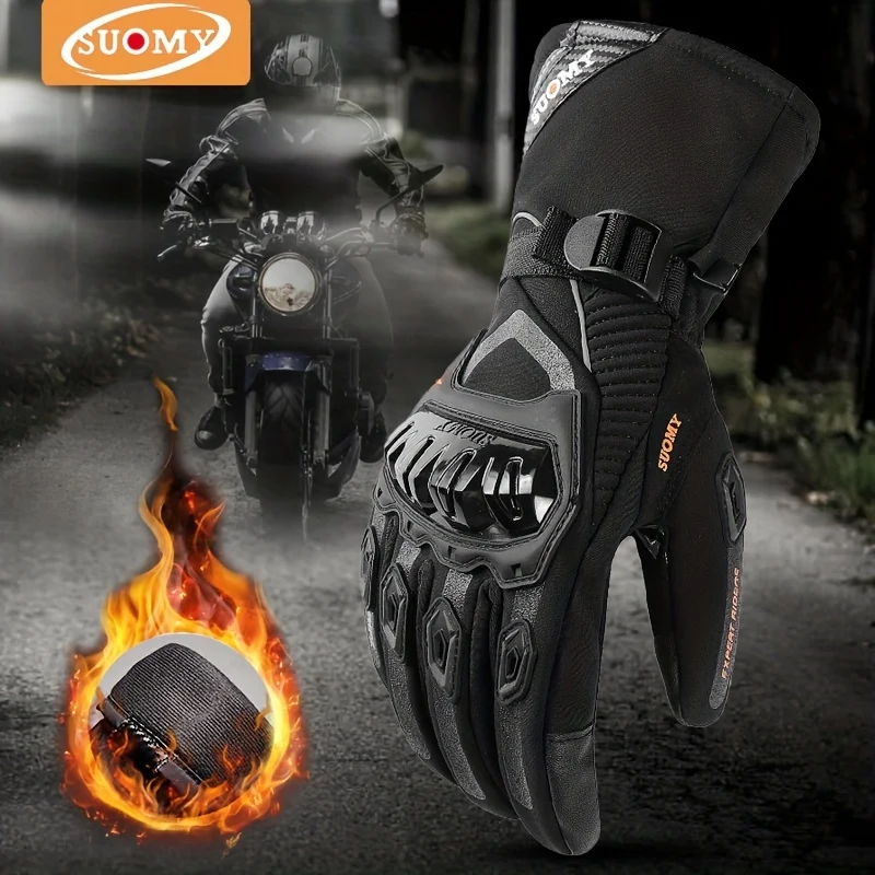 Guanti invernali per moto Mantieni caldo l'equipaggiamento da motocross antivento impermeabile Moto Motorbike Guanti touch screen sportivi all'aperto