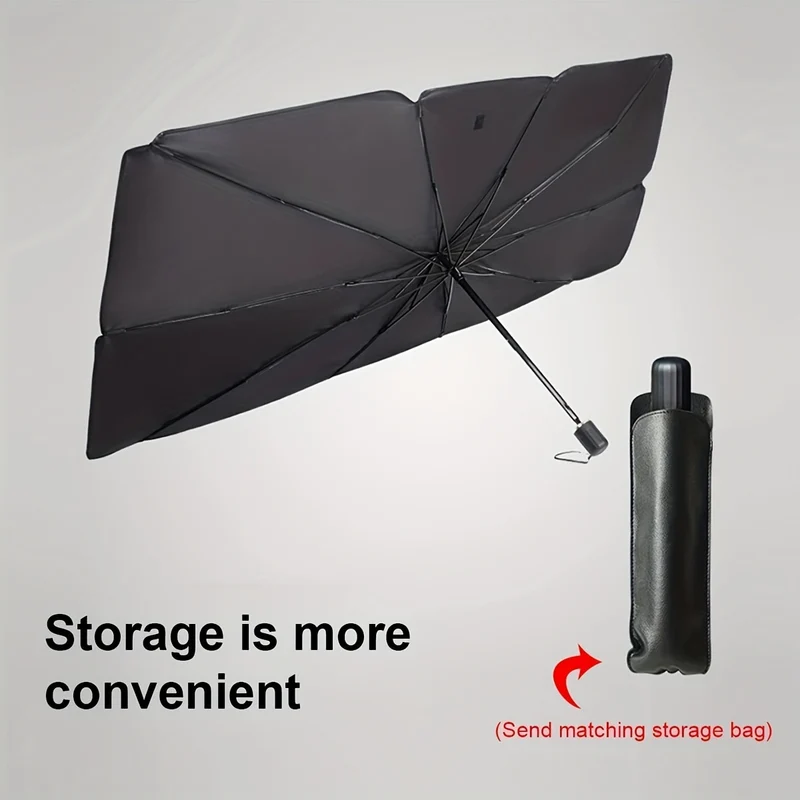 Automobile Windshield Sunshade-Foldable Automobile Umbrella Sunshade, Copertura Parabrezza Anteriore Anti-ultravioletti (protezione Termica) Copertura Parabrezza Card