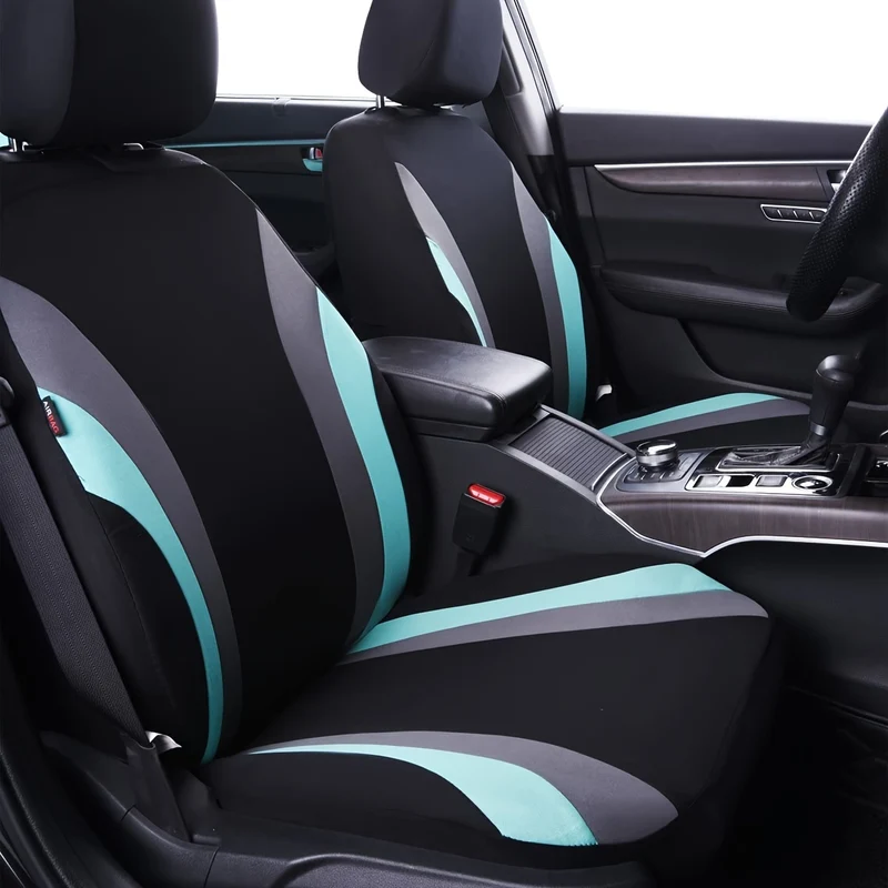 Copertura Del Sedile Dell'auto In Tessuto Di Poliestere Verde Menta Adatta A Tutti I Modelli, Set Di 9 Pezzi