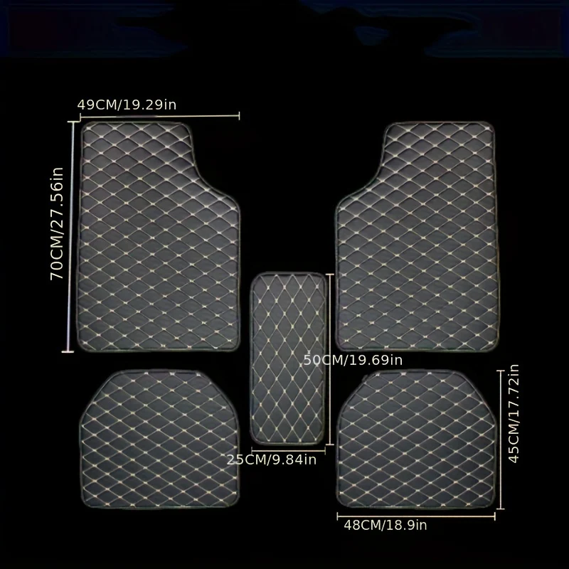 5pz Tappetini Per Auto Universali Impermeabili Anteriori Posteriori Set Completo Tappeti Auto In Pelle Accessori Interni