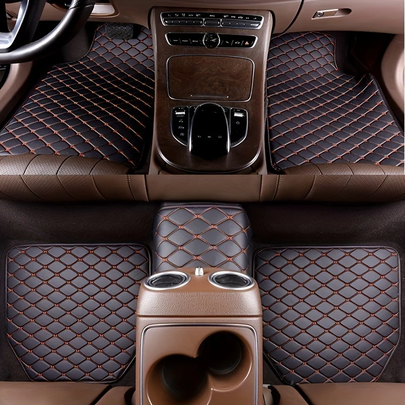 5pz Tappetini Per Auto Universali Impermeabili Anteriori Posteriori Set Completo Tappeti Auto In Pelle Accessori Interni