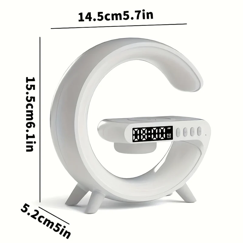 4 In1 Altoparlanti Wireless Intelligenti Con Ricarica Wireless Veloce, Luce RGB, Sveglia Alba & Luce Sveglia - Perfetti Per Le Camere Da Letto!
