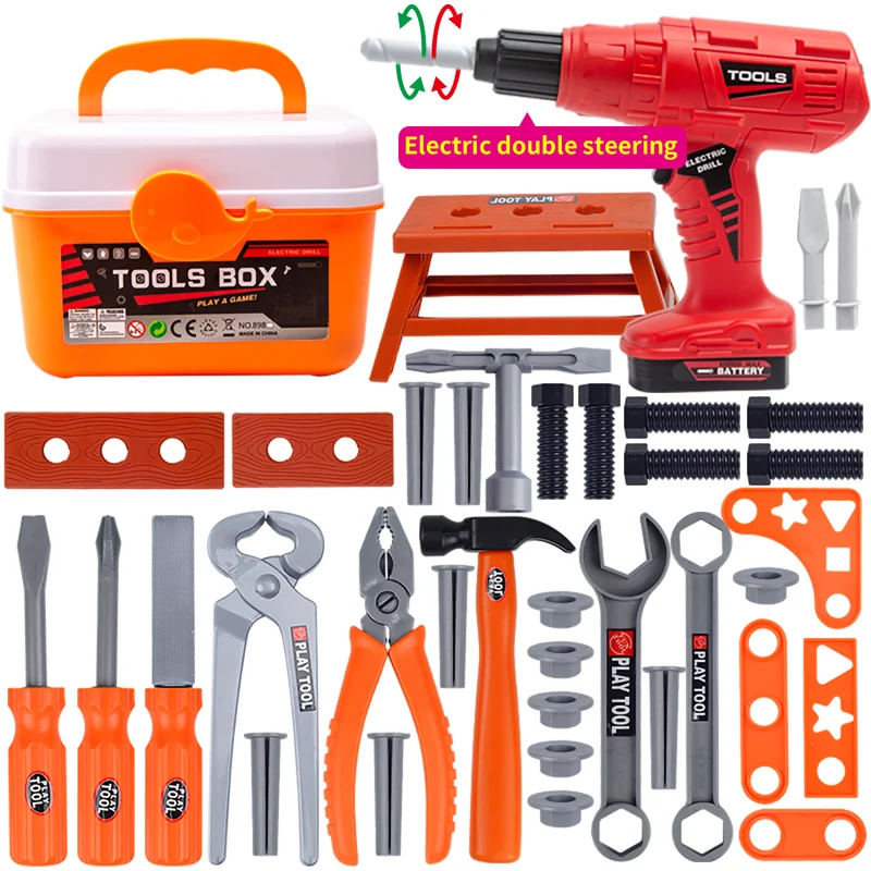 Set di strumenti per bambini Simulazione del bambino Strumento di manutenzione Riparazione Giocattolo per la famiglia 3+ Regalo di Natale, Halloween, Giorno del Ringraziamento Regalo di Natale di Halloween