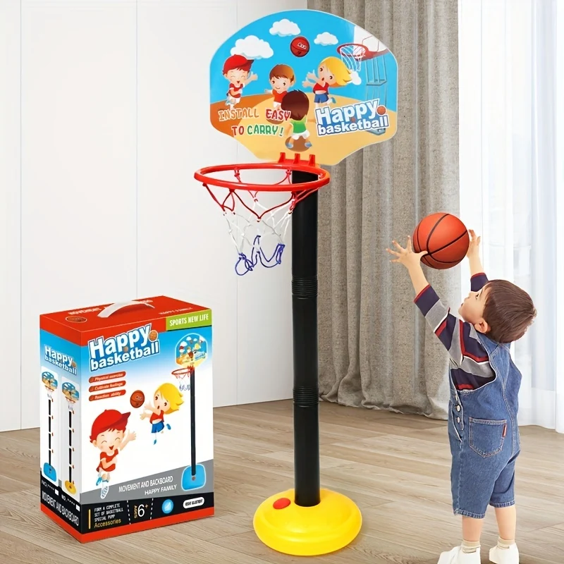Canestro da basket per bambini 1 pezzo, altezza regolabile, canestro da basket per interni, giocattolo da tiro all'aperto, gioco in giardino, mini canestro da basket, supporto per basket, Natale, Halloween, regali del Ringraziamento