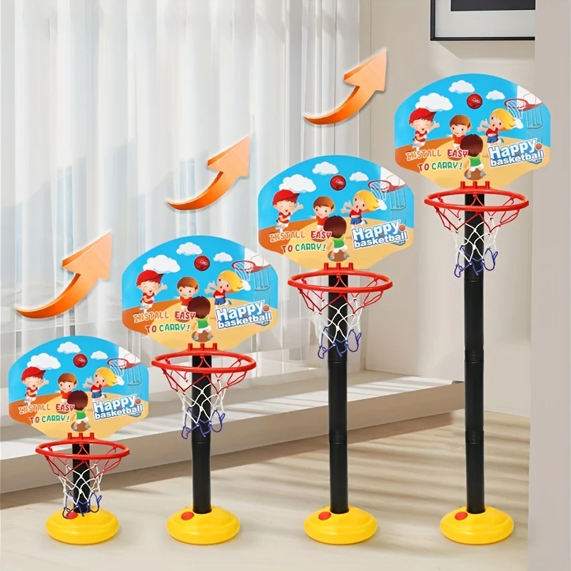 Canestro da basket per bambini 1 pezzo, altezza regolabile, canestro da basket per interni, giocattolo da tiro all'aperto, gioco in giardino, mini canestro da basket, supporto per basket, Natale, Halloween, regali del Ringraziamento