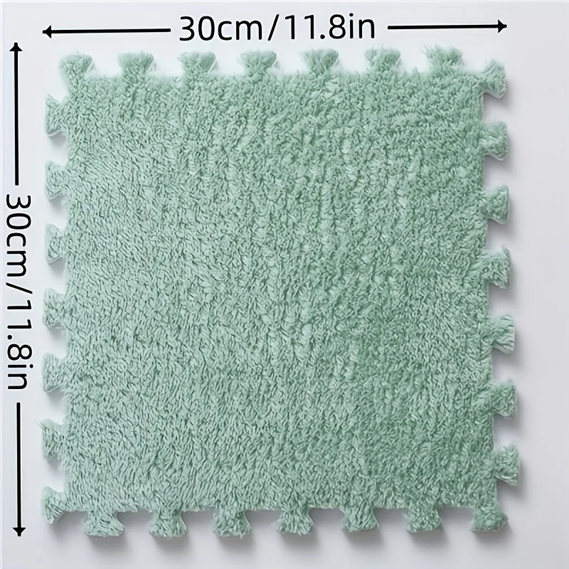 Tappetino In Schiuma Per Puzzle In Peluche Da 12 Pezzi, Tappeto Quadrato Ad Incastro. Il Tappetino Per Puzzle È Comodo Per Giocare A Puzzle