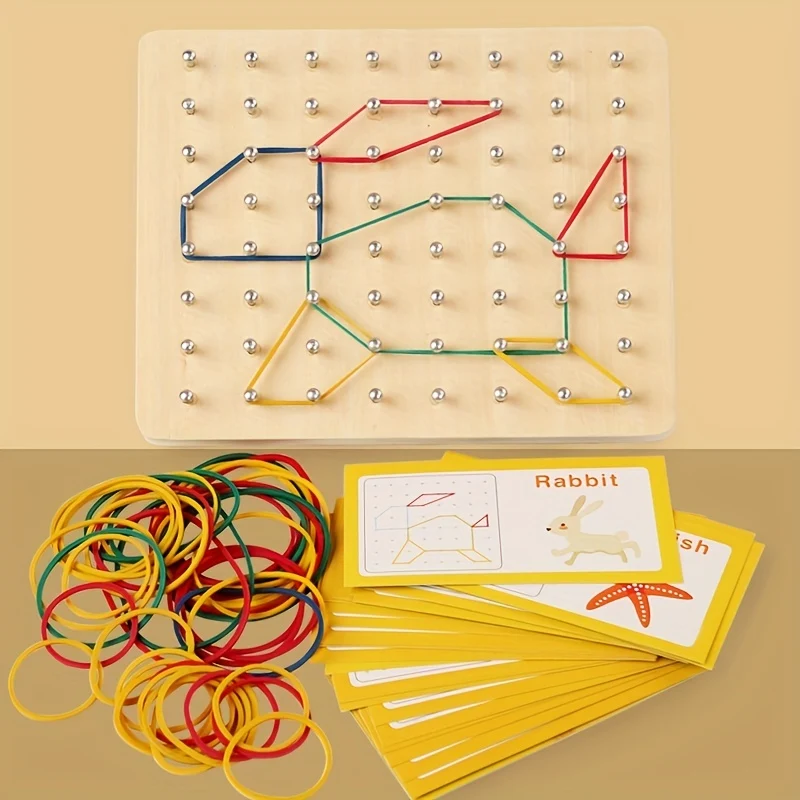 Montessori Geometria Matematica Aiuti Didattici Per Bambini, Gioco Puzzle Pegboard Forma, Giocattoli Educativi In Legno Per L'infanzia Per L'intelligenza Dei Bambini E Il Divertimento Dei Puzzle Regalo Di Natale E Halloween