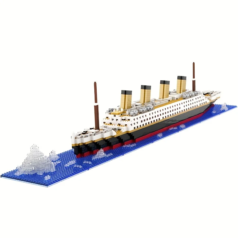 Blocchi di costruzione cinesi, modello di nave da crociera ad alta difficoltà, giocattolo assemblato, regalo di compleanno, Halloween/Giorno del Ringraziamento/Regalo di Natale