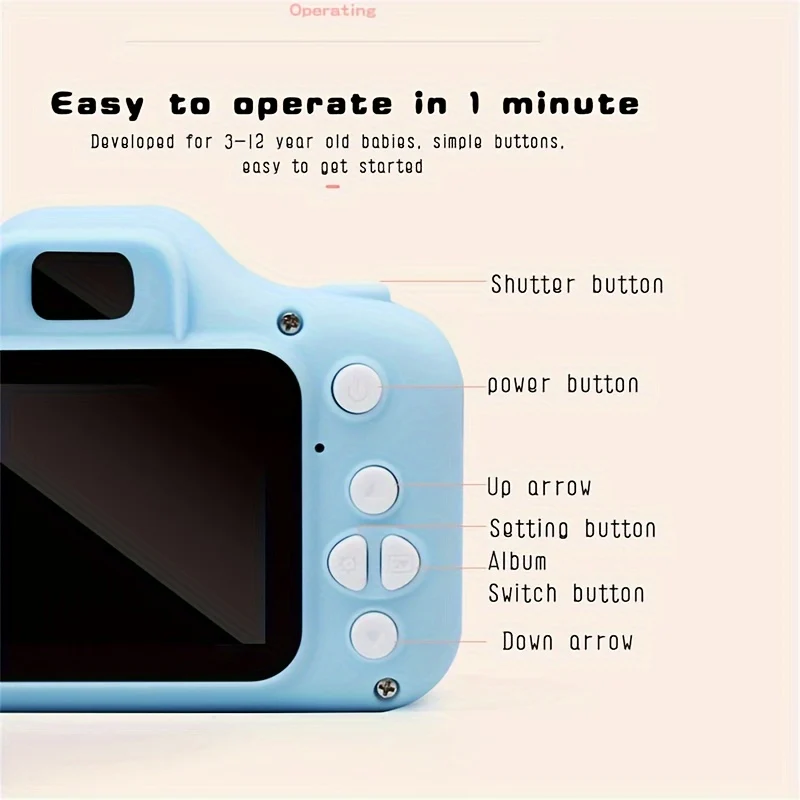 Fotocamera digitale per bambini da 8 megapixel Regalo di Halloween e Natale Regalo di Natale, Halloween, Ringraziamento