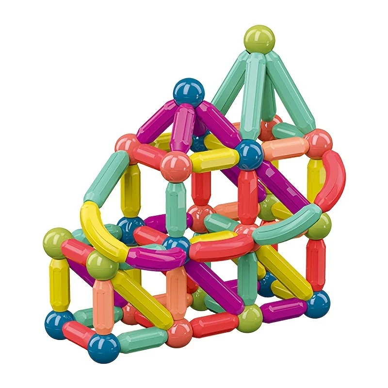Bastoncini magnetici, mattoncini, giocattoli, magneti 3D, puzzle, giocattoli regalo per bambini, giocattoli Montessori, giocattoli magnetici sensoriali educativi in età prescolare, regalo di Halloween, Natale e Giorno del Ringraziamento
