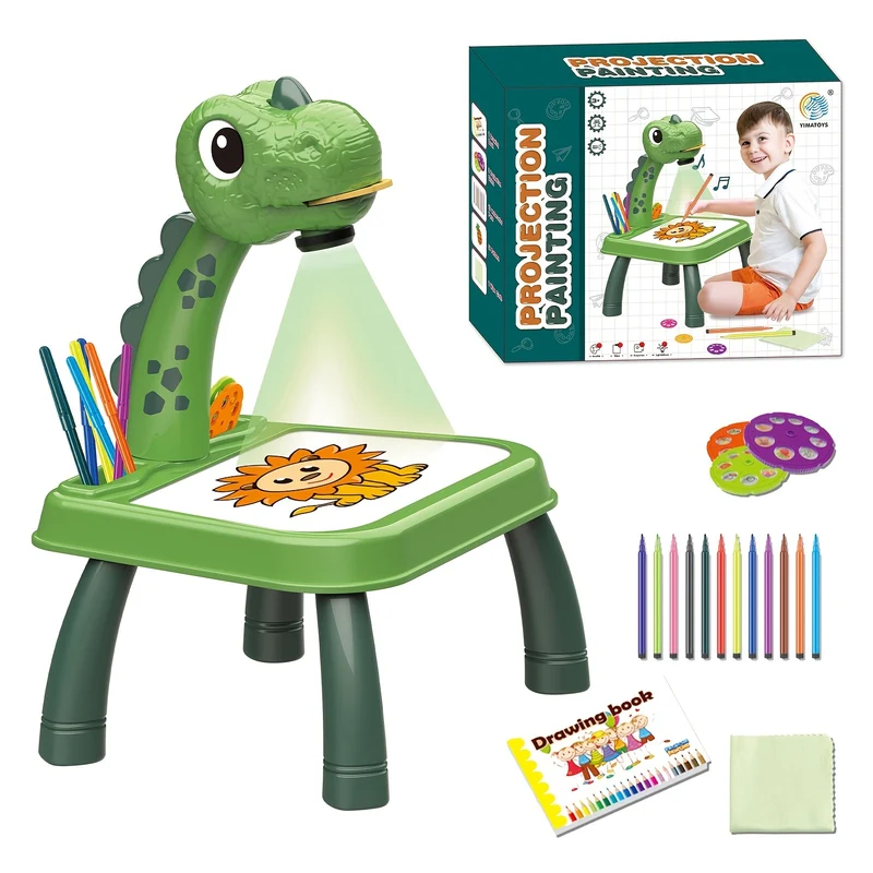 Tavolo Da Disegno Per Proiezione Di Dinosauri, Lavagna Cancellabile Per Scarabocchi, Luce Di Proiezione Per Bambini, Senza Elettricità, Giocattoli Educativi, Regali Di Natale Di Compleanno Per Ragazze, Ragazzi