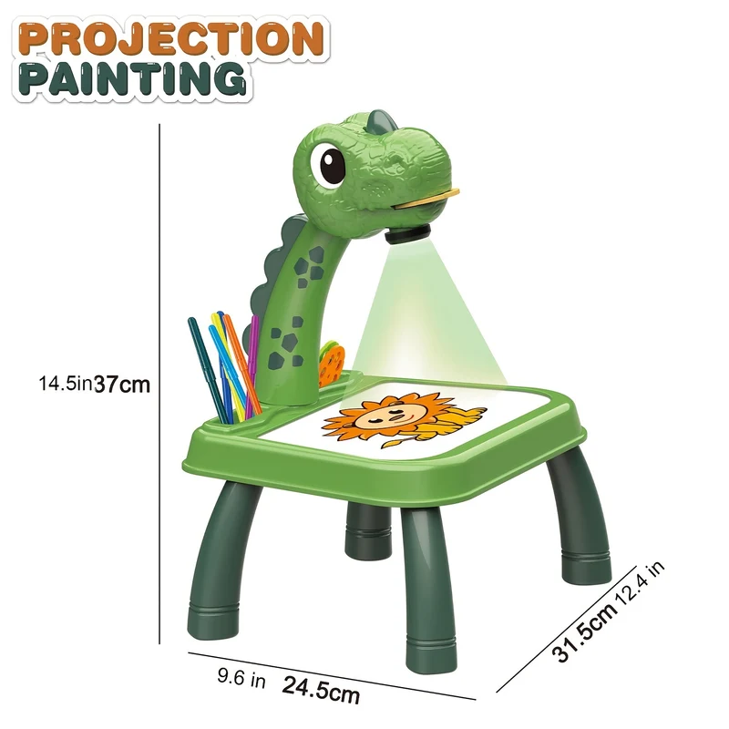 Tavolo Da Disegno Per Proiezione Di Dinosauri, Lavagna Cancellabile Per Scarabocchi, Luce Di Proiezione Per Bambini, Senza Elettricità, Giocattoli Educativi, Regali Di Natale Di Compleanno Per Ragazze, Ragazzi